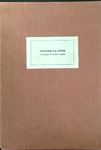 Sognarsi lepre acqueforti - la, 6