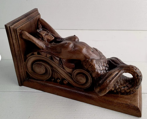 Corbel sirena legno - corbel,