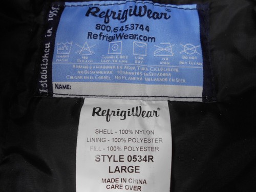 Refrigiwear 0534r large - refrigiwear,