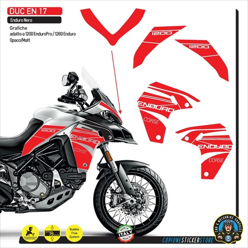 Set adesivi fianco ducati - adesivi,