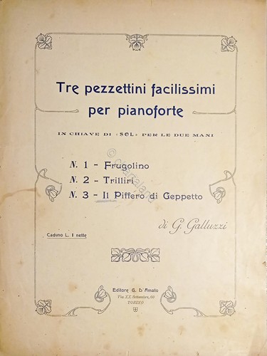 Spartiti piffero di - -,