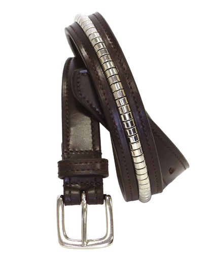 Cintura cuoio con clincher - in,