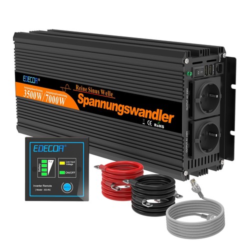 Edecoa inverter 12v 220v onda - 220v,