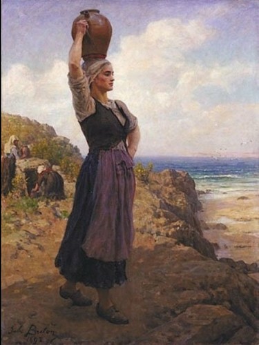 Dipinto olio bella giovane