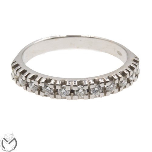Anello oro bianco kt - anello,