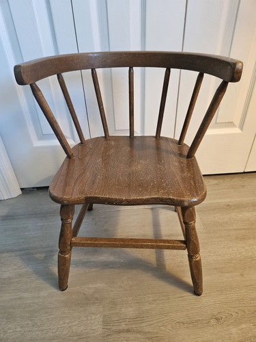 Vintage wood rounded back - vintage,