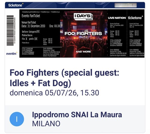 Foo fighters days milano - foo, i-days