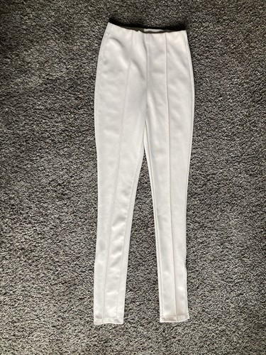 Zara cream ribbed trousers - cream,