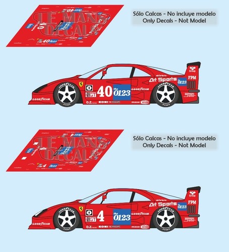 Decals ferrari f40 - decals, imsa