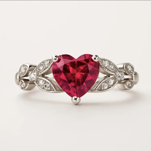 Anello cuore con - anello,