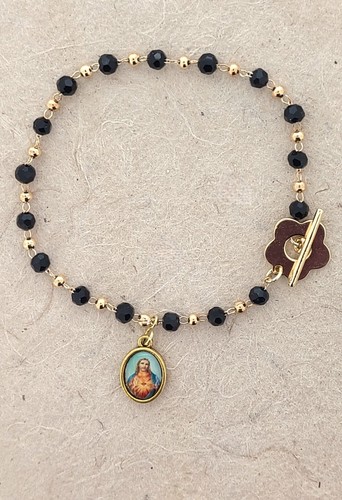 Sacred heart medal bracelet - sacred, on