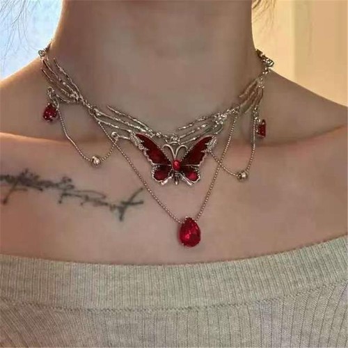 Collana donna gotica farfalla - donna,
