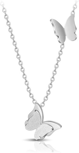 Collana donna farfalla acciaio - donna,