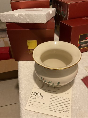 Lenox holiday cachepot - lenox, holiday-cachepot