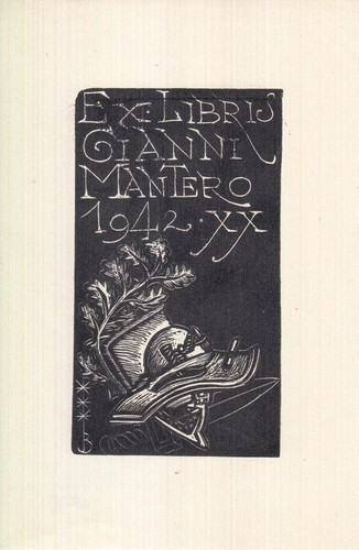 Exlibris bookplate holzschnitt - bookplate,