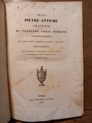 Delle pietre antiche trattato - delle,