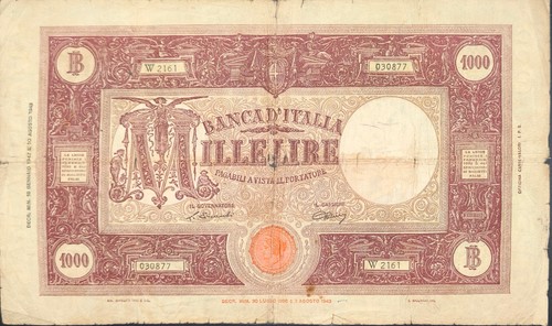 Banconota italia 1000 lire - banconota,