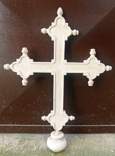 Croce legno gessata - in,