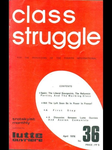 Class struggle april 1976 - struggle,