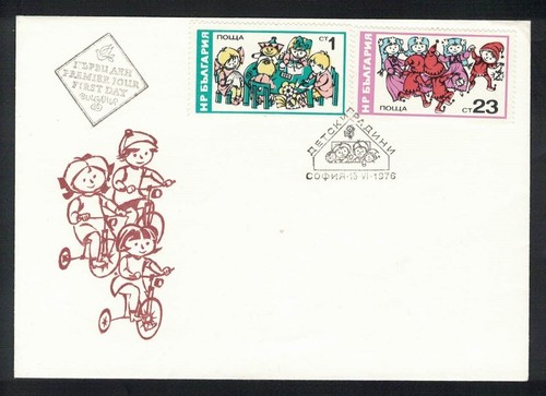 Fdc bulgaria 1976 bambini - 2,