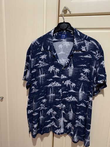 Camicia hawaiana palme uomo
