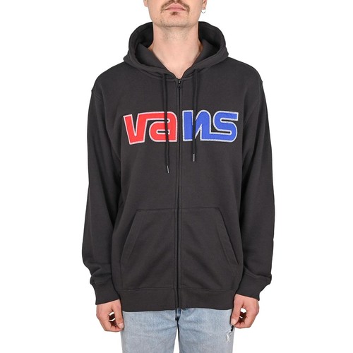 Felpa con cappuccio zip vans - felpa,