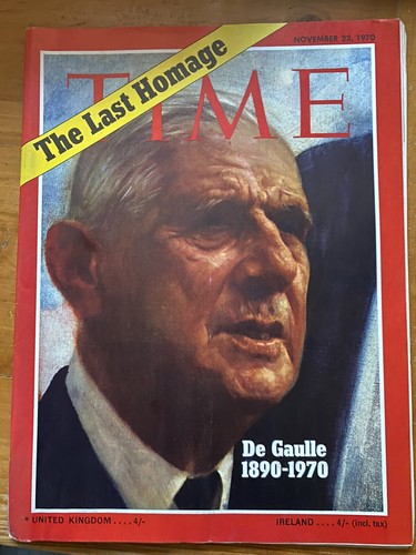 Time magazine 1970 gaulle - magazine,