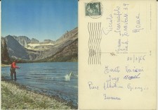 CASTIGLIONE DEI PEPOLI -BOLOGNA -PANORAMA CON PESCATORE CARTOLINA