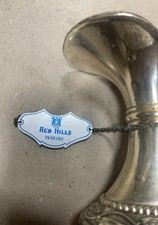 Bottiglia Vintage In Vetro Satinato Rosso Red Hills Whisky Vuota Da Collezione