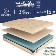 Materasso una Piazza e Mezzo "MEMORY 10+3" in Memory Foam by Baldiflex
