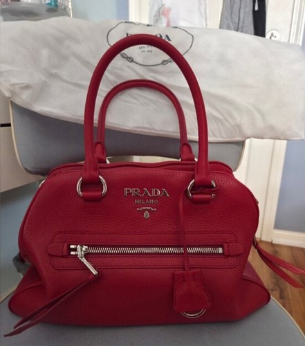 Prada red bowling - bowling, bag