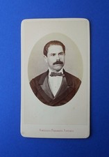 Foto epoca antica CDV Firenze Vincenzo Paganori Via Palazzuolo Ritratto maschile