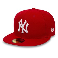 Berretto da baseball New Era MLB New York Yankees Red 59FIFTY Fitted Cap rosso NUOVO