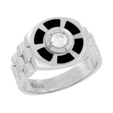 Anello In Onice Nero Con