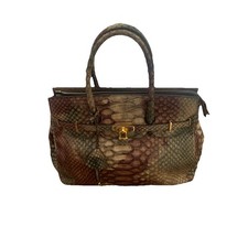 Borsa a mano in pitone Ape