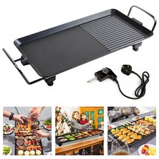 Barbecue Elettrico da Tavolo Piastra Grill Elettrico Teppanyaki Grill Antiaderente BBQ