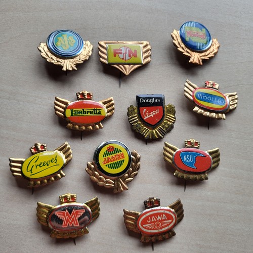 Vintage motorcycle logo pin - motorcycle,