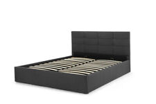 Letto in tessuto CALABRIA, cassettone, rete a doghe e funzione si sollevamento.