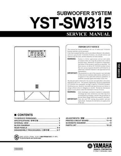Manuale servizio per yamaha - per,