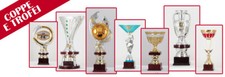 Lotto vecchie coppe e trofei color oro e argento