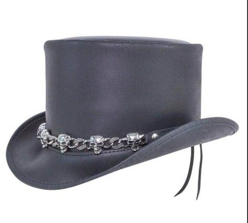 Cappello catena con teschi - a,