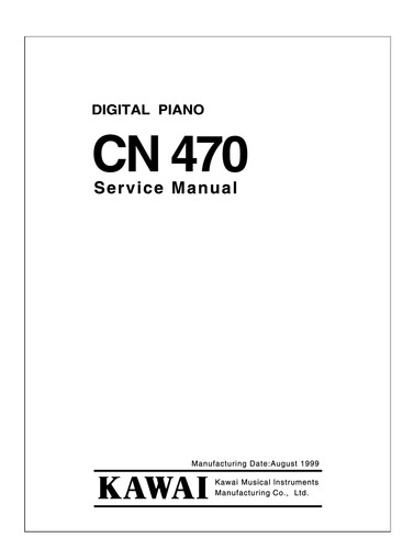 Kawai 470 service manual - cn-470,