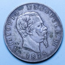 VITTORIO EMANUELE II 5 LIRE