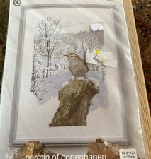 Permin Of Copenhagen Cross Stitch Kit Wren Winter Danish Art Needlework