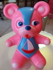 LEDRAPLASTIC Rosa orsetto di Gomma Anni 60 Alto 15 Cm COME NUOVO 