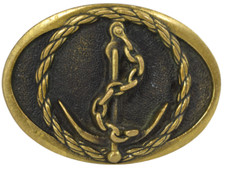 BTS Fibbia Cintura Vintage Nave Ancoraggio Corda Vela Nautica Ottone Massiccio