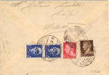 LUOGOTENENZA: LETTERA CON IMPERIALE CENT. 10 + 20 + COPPIA CENT. 35. EURO 450