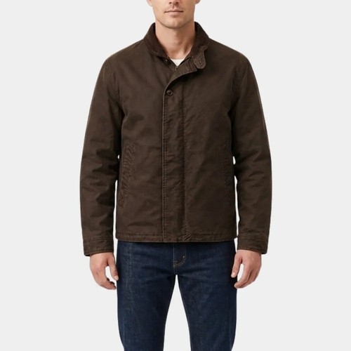 Cappotto uomo marrone cotone
