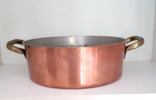 Pentola rame casseruola alta
