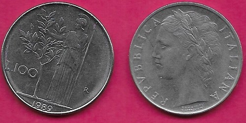 Italia 100 lire - 100,